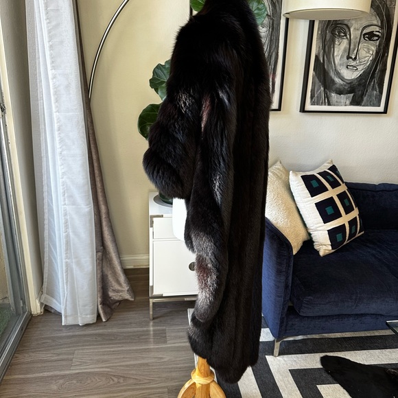 Bob Mackie RARE Oversized Fox Fur Stole Wrap Shawl. 9ft! - Picture 15 of 16